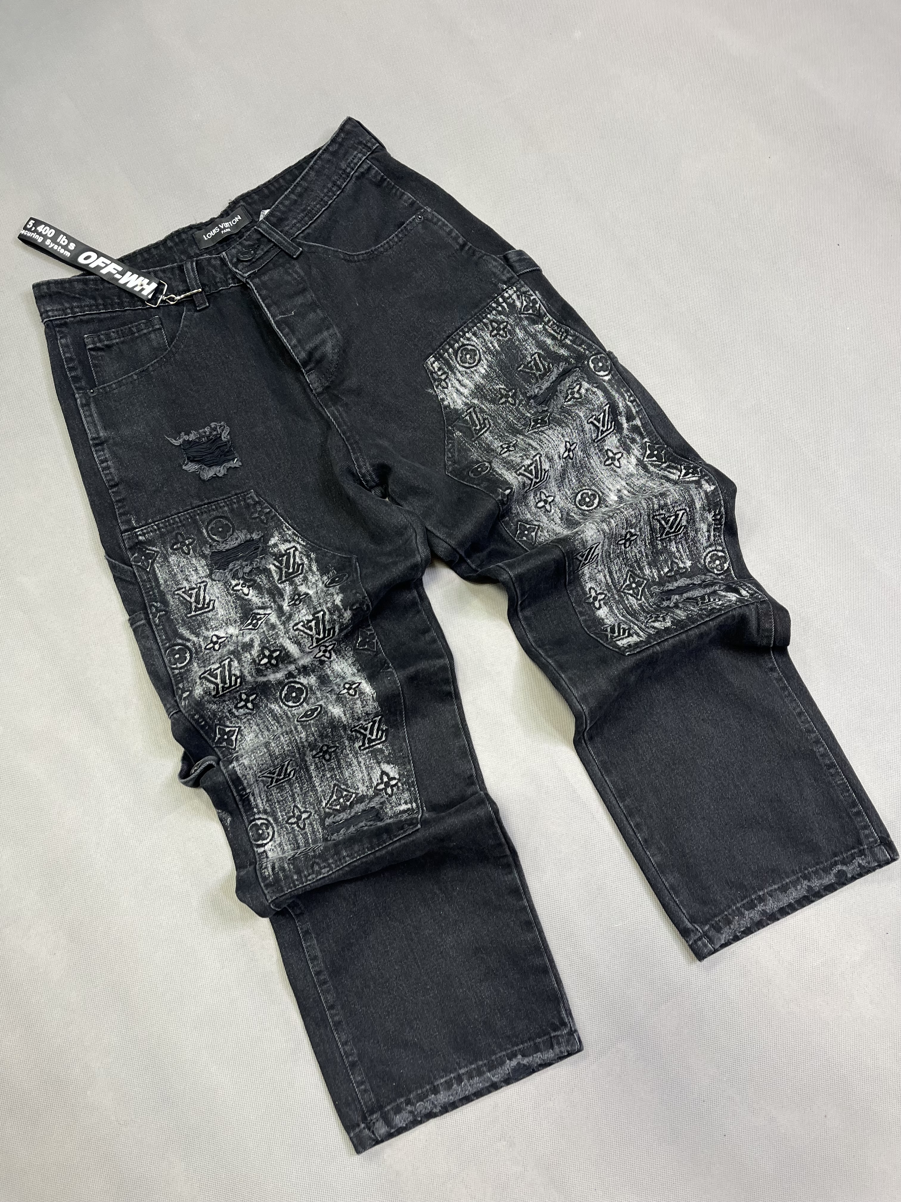 شلوارلی بگ مردانه مشکی لویی ویتون مشکی LV