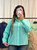 شومیز زنانه شیشه ای نگینی رنگبندی ۶ رنگ