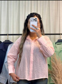 شومیز زنانه شیشه ای نگینی رنگبندی ۶ رنگ